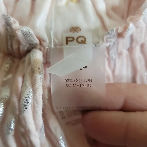 PQ Swim Strapless Dress in Pink and Cream - Picture 8 of 9